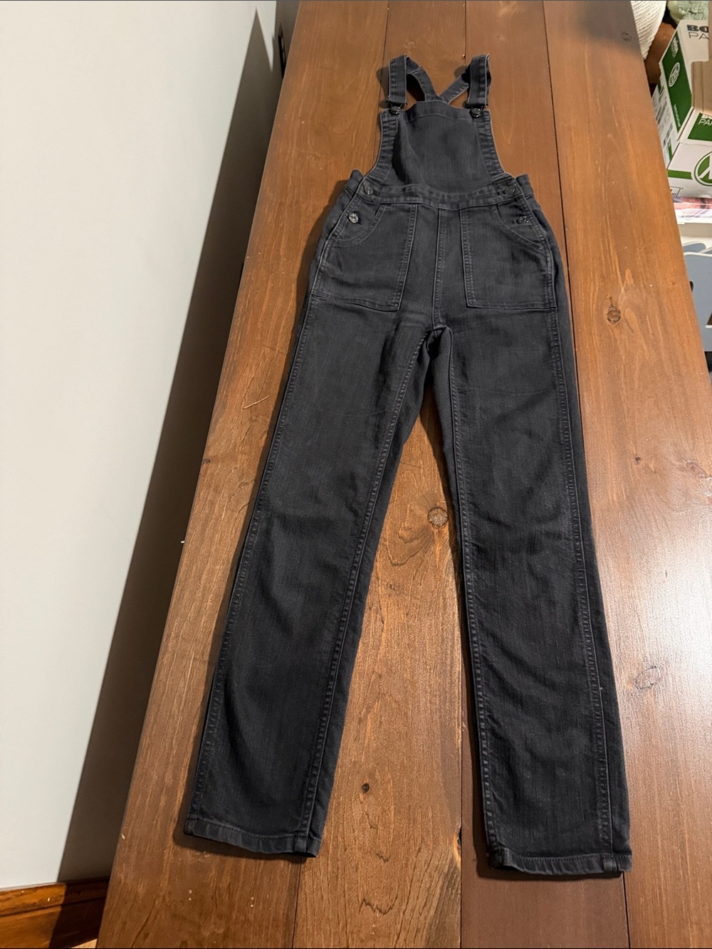 Madewell Black Skinny Denim Overalls xs